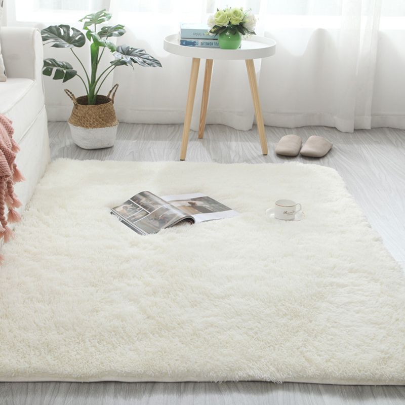 Soft Plain Rug Multicolor Nordic Style Carpet Polypropylene Washable Non-Slip Pet Friendly Rug for Home