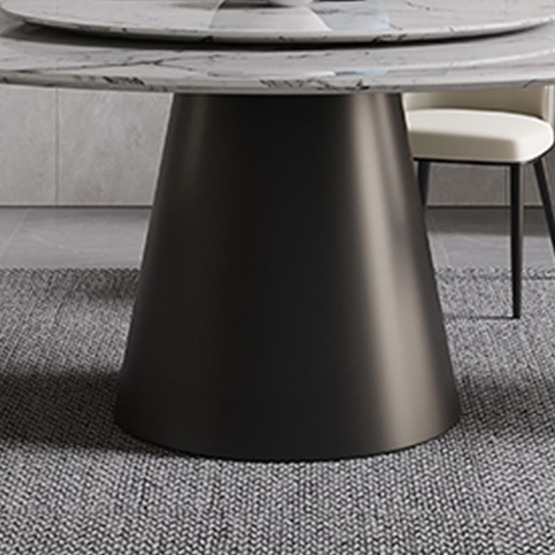 Contemporary Stone Round Dining Set 1/4/7/11 Pieces Turntable Dining Furniture for Home