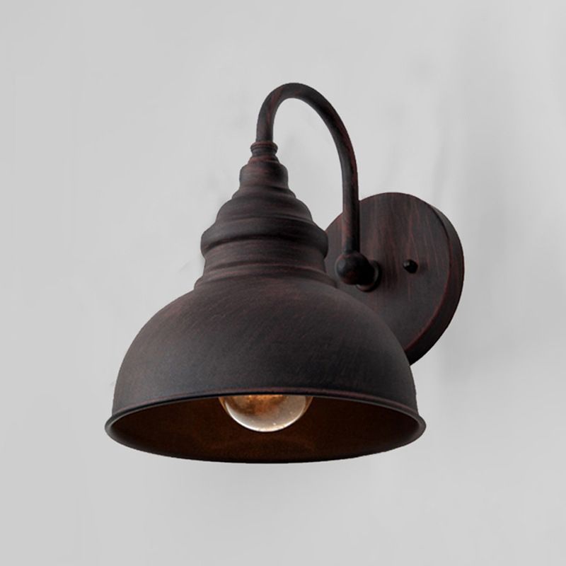 Industrielle klassische Kuppelwandlampe Schmiedeeisen -Wandleuchte für Außenräume