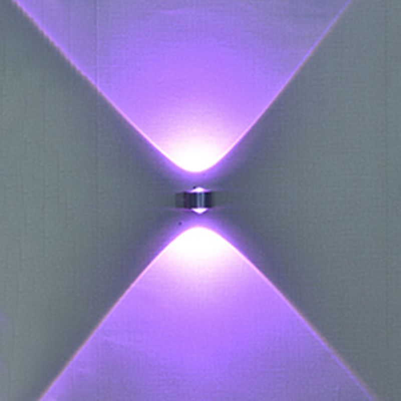 Metall Geometrische Wandleuchten Moderne Stil 2 Leuchten Wandmontierte Lampen in Silber