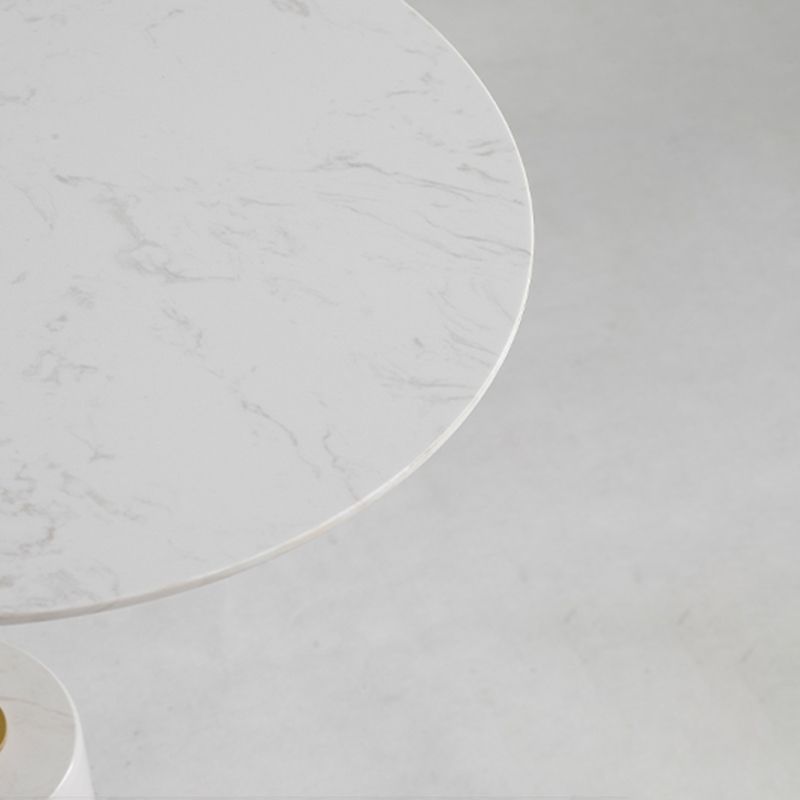 Contemporary  Pedestal End Table Metal Side Table  for Bedroom
