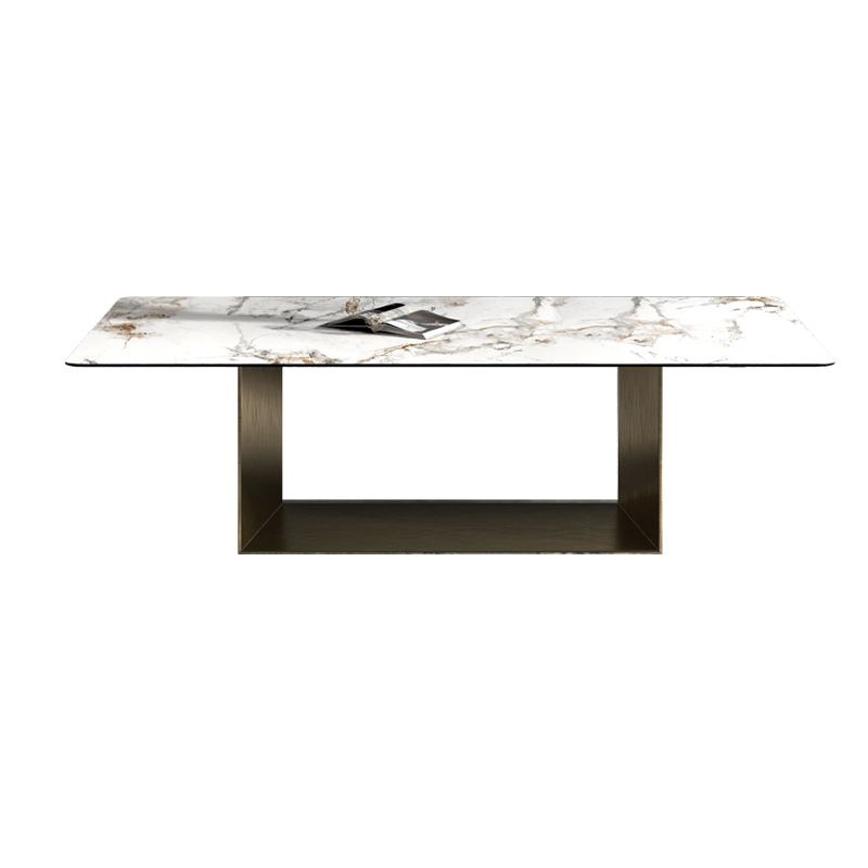 Designer Style Sintered Stone Dining Set Rectangle 1/2/3/6/7 Pieces Dining Room Table Set