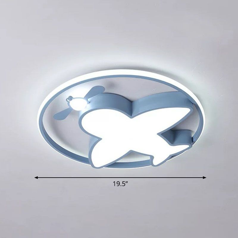 Plane Form Flush Mount Beleuchtung Kinder Stil Acryl Schlafzimmer LED Flush Halterung Halterung