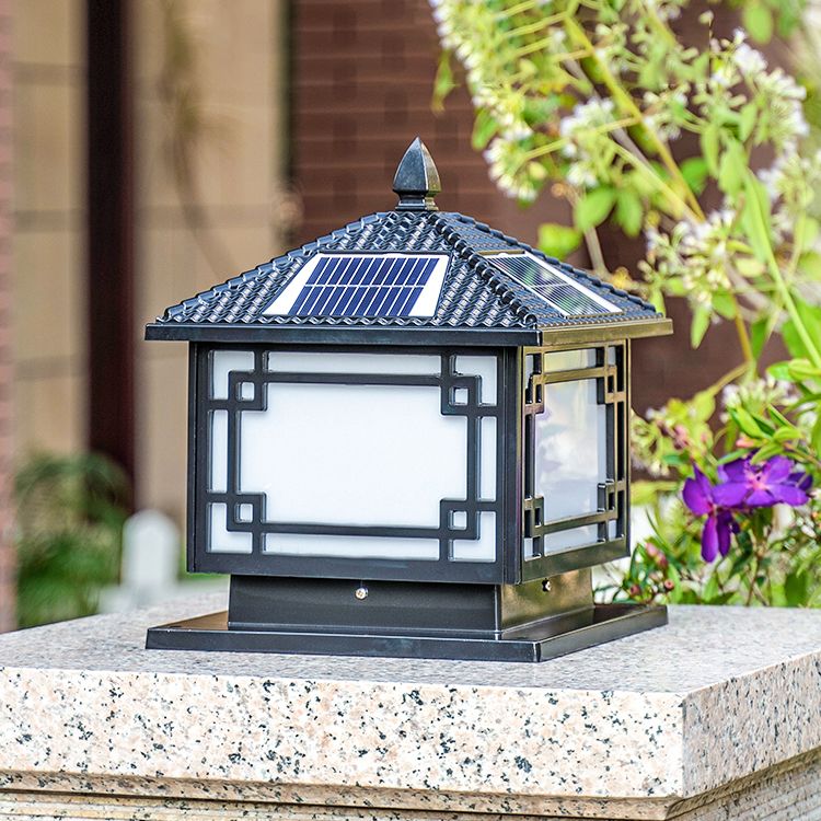 Creative LED Pillar Light Modern Solar Lighting Fixture for Garden