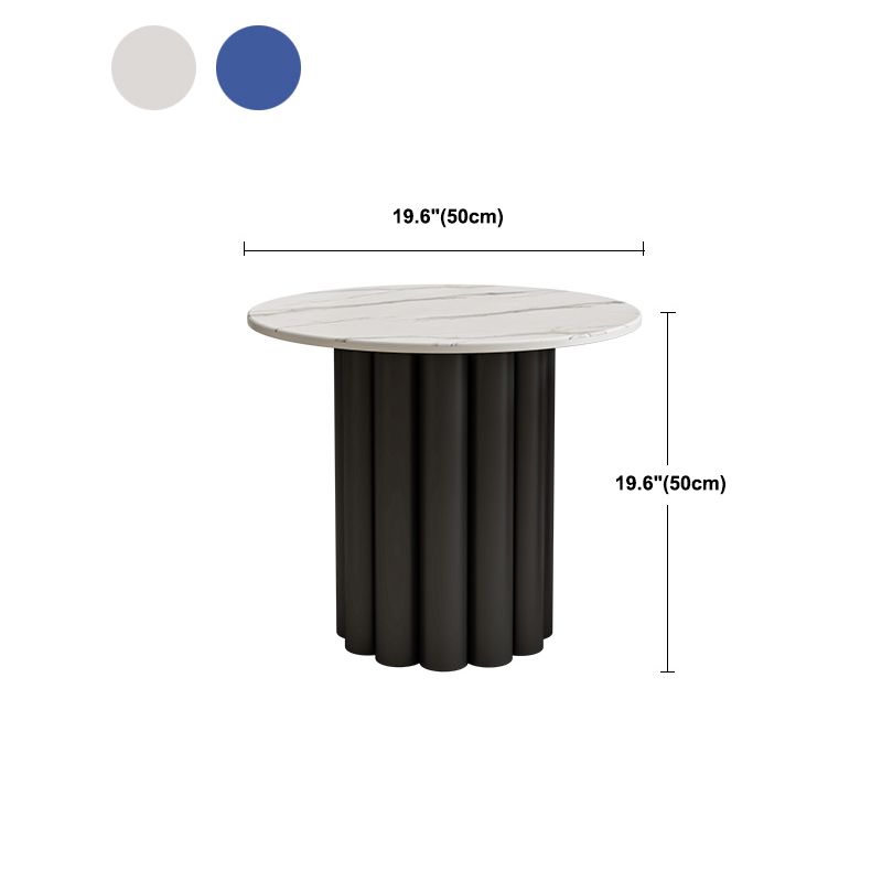 Slate Pedestal Coffee Table Round Modern Minimalist Coffee Table