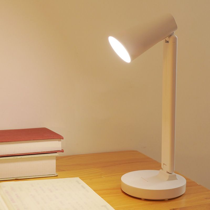 Rechargeable White Conical Table Table Lampe Nordic Plastic LED LECTURE LECTURE POUR SALLE D'ÉTUDE