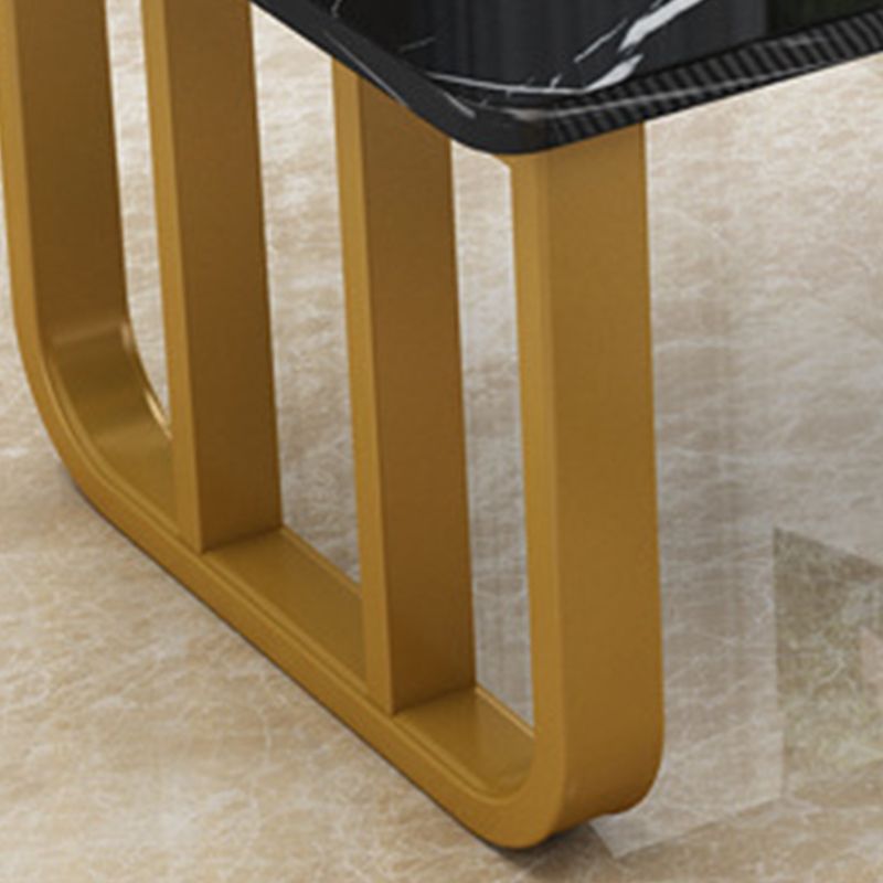 Contemporary Rectangular Coffee Table Faux Wood Sled Cocktail Table