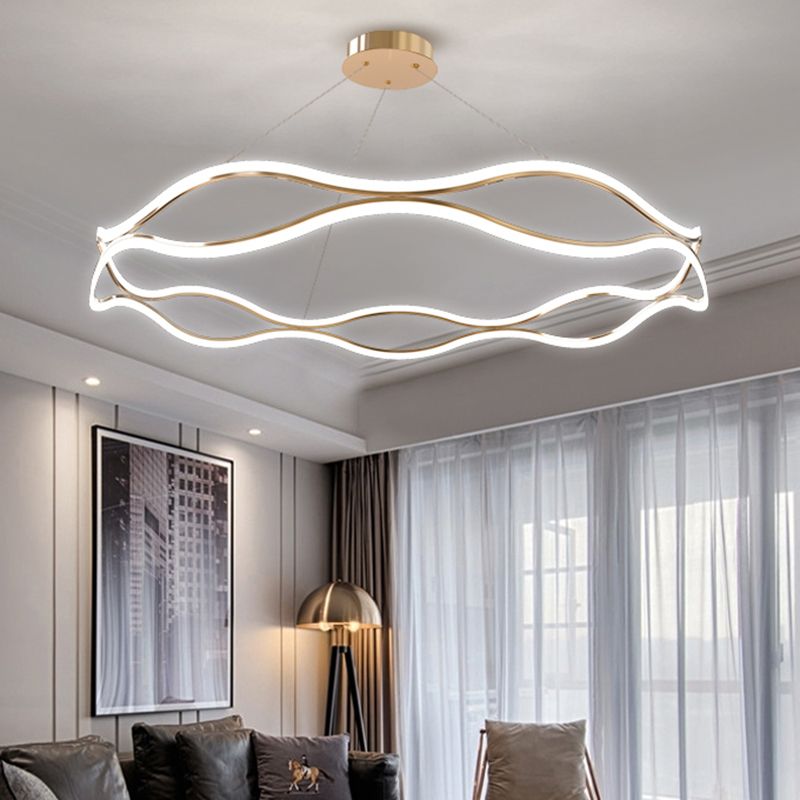 Curve lampadari a LED moderni LED ACRILICO LED LEGGIO PER LA CAMERA DA PASSEGIA CAMERA