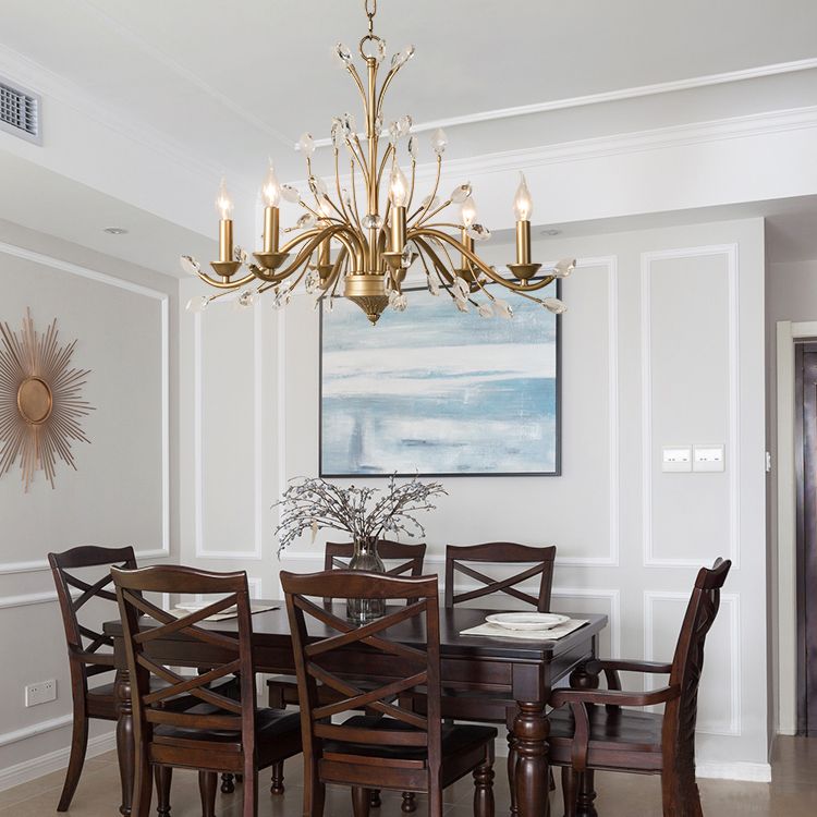 Suspended Lighting Fixture Traditional Crystal Branches Chandelier Light Fixture