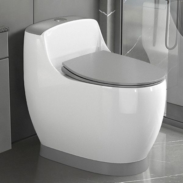 Modern Floor Mount Toilet Bowl Siphon Jet Toilet with Seat for Bathroom