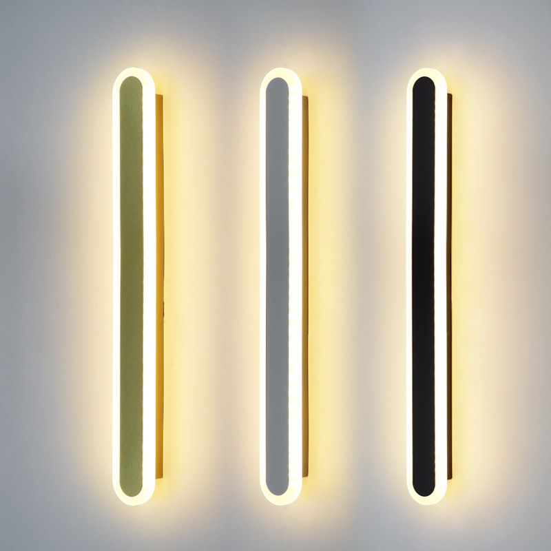 Metal Linear Shape Wall Light Modern 1-Light Wall Mount Fixtures