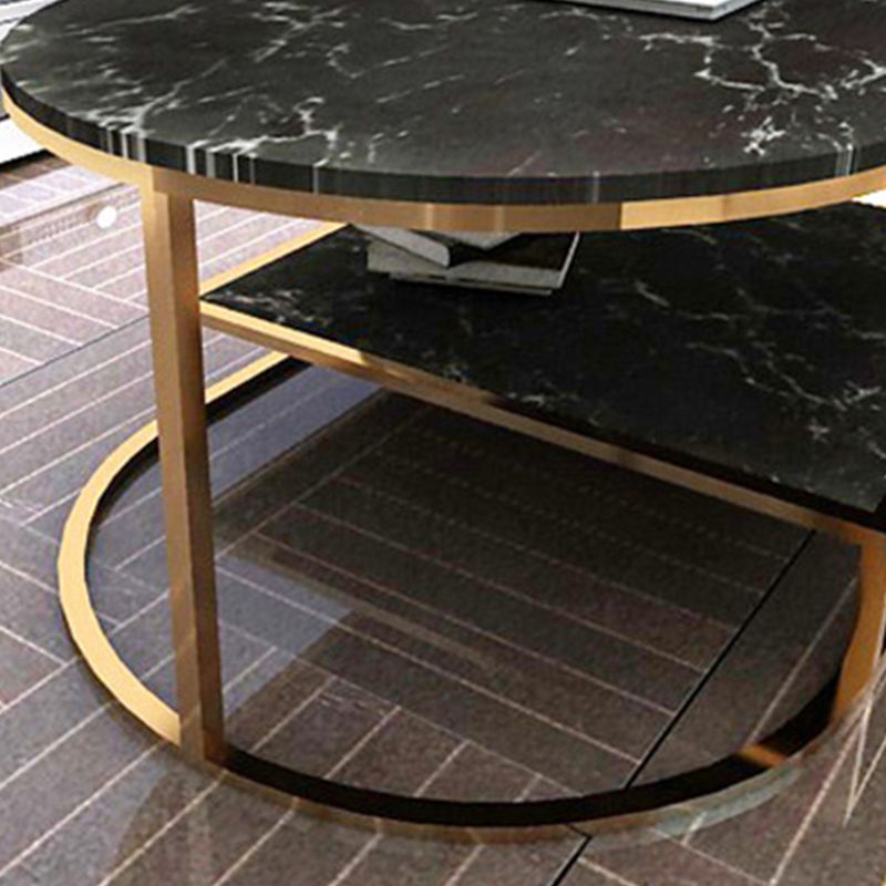 Contemporary Frame Cocktail Table  Rectangular Coffee Table with Storage