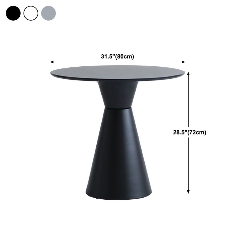 Moderne tulpenbasis eettafel hout en stalen ronde dinette tafel voor eetkamer