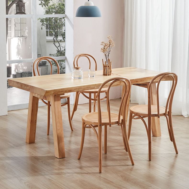 Tavolo da pranzo kaki standard glam tavolo da pranzo a forma di rettangolo in legno massiccio per cucina