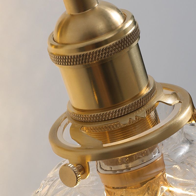 Modern Style Design Sconce Light Fixtures 1-Light Brass Wall Mounted Lamp with Grass Shade