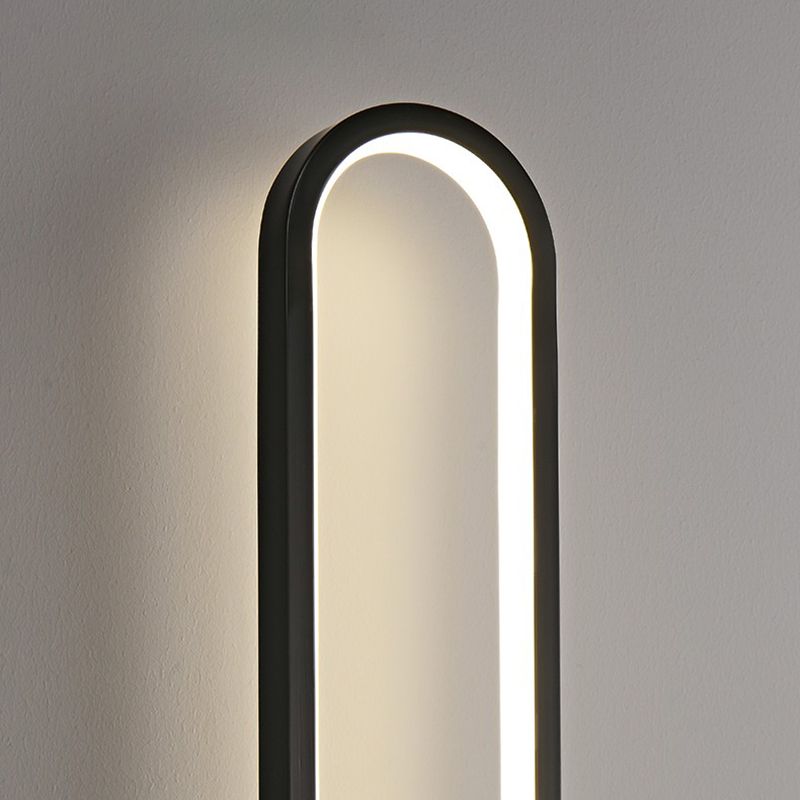 Metal Oval Shade Wall Sconce Modern Style 1 Light Wall Lighting Fixture