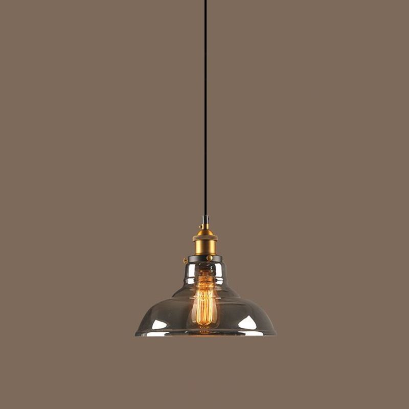 Lumo a sospensione geometrico retrò industriale lampada sospesa al coperto con tonalità di vetro
