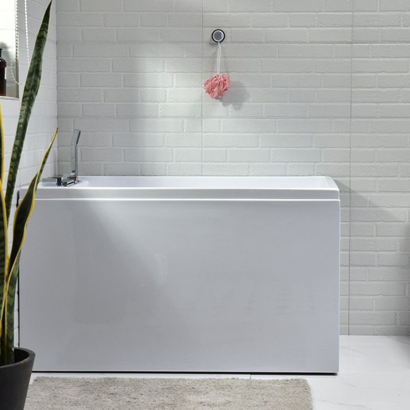 Modern Stand Alone White Bath Acrylic Rectangular Soaking Bathtub
