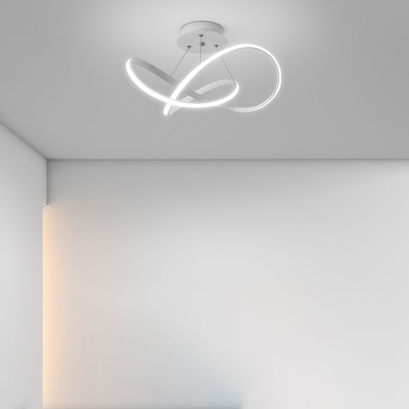 Geometry Line LED Ceiling Light Silicone Shade Modern Flush Mount Lamp for Bedroom
