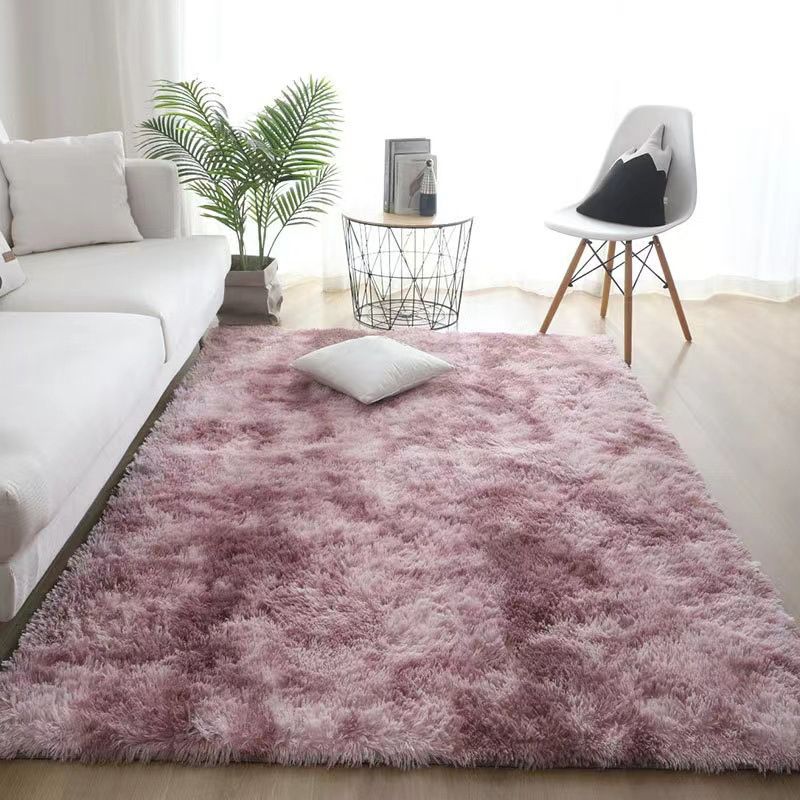 Pink Casual Carpet Polyester Gradient Ramp Carpet Washable Carpet for Drawing Room