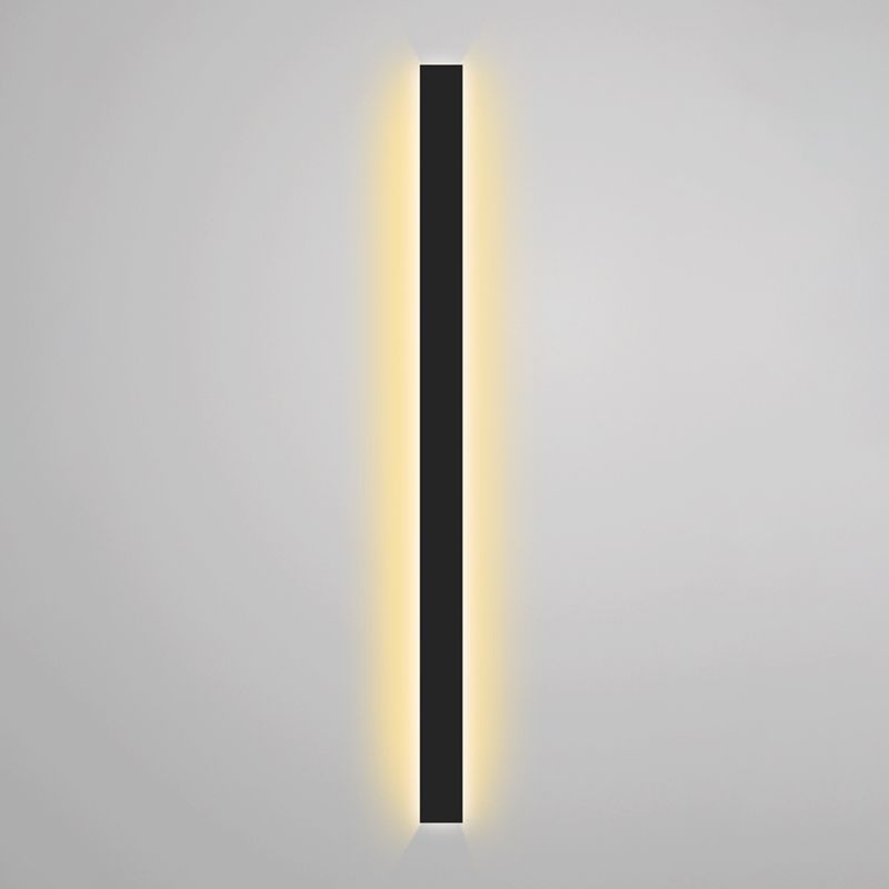 Linear Shape Metal Wall Light Modern Style Single Light Wall Mount Lamp