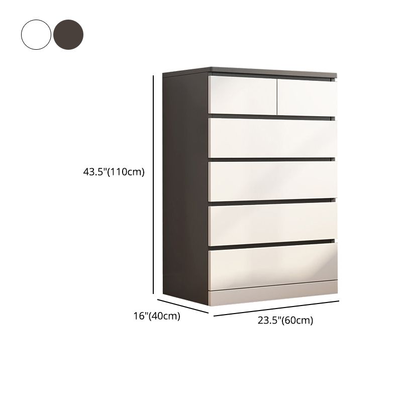 Modern Rectangle Accent Chest with 3/4/5/6 Drawers Chest 23.62" Long