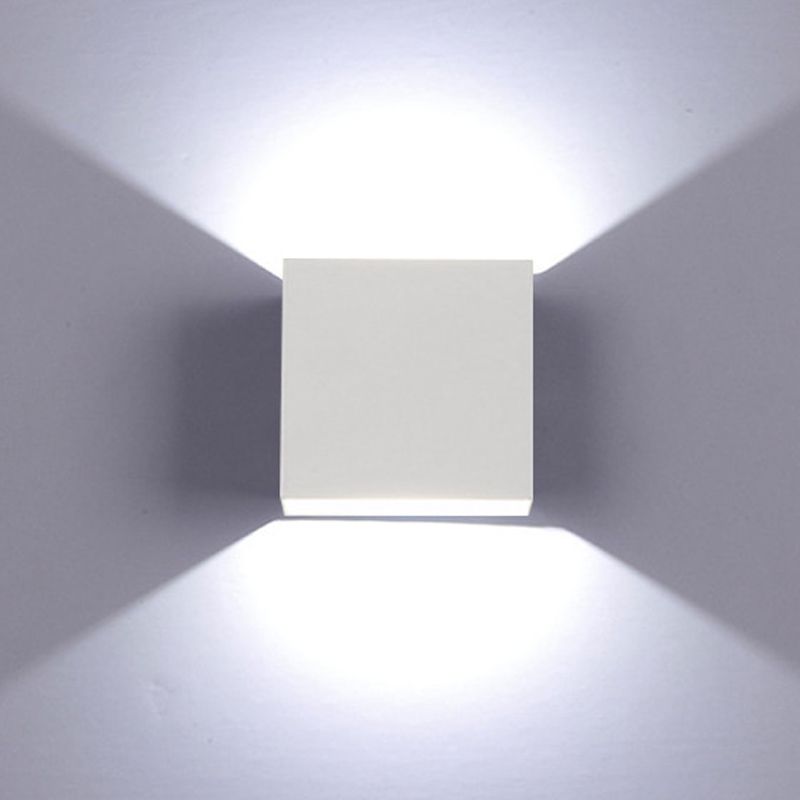 Metall quadratische Wandlampen zeitgenössische 1 leichte LED -Wandleuchte Leuchte