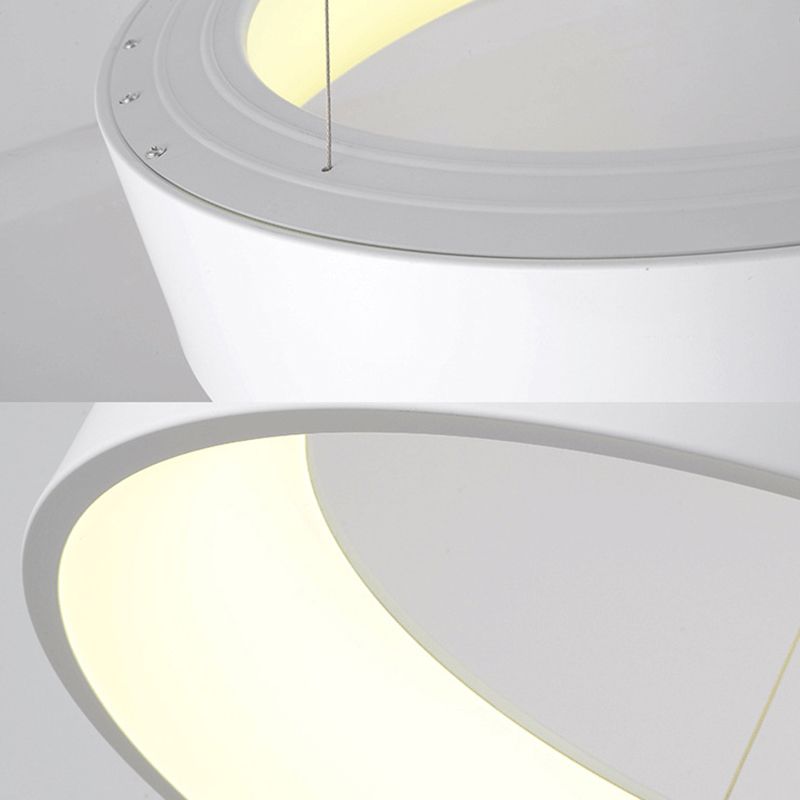 Modern de lámparas de colgante de colgante de estilo minimalista de estilo acrílico colgante de techo acrílico para sala de estar