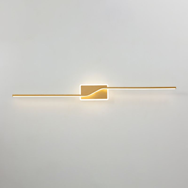 Noordse LED -muurlamp Minimalistische wandbalk Minimalistische wandbalk in gouden afwerking