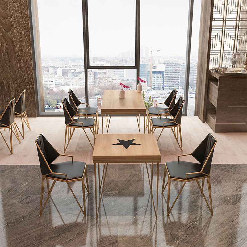 Contemporary Upholstered Dining Arm Chair Faux Leather Kitchen Dining Chair