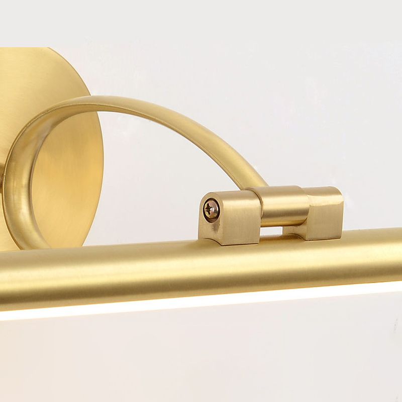 Retro Brass Mirror Cabinet Bathroom Wall Lights Metal Linear Shade LED Ambient Vanity Lighting