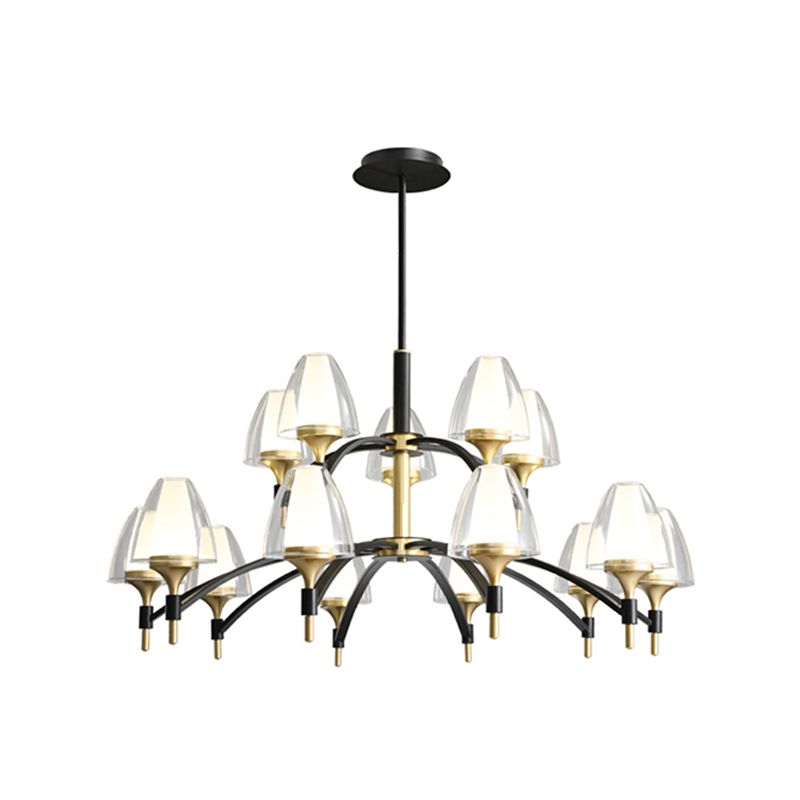 Schwarz Aluminium Anhänger Lichter Minimalismus Decke Anhänger Licht für Wohnzimmer