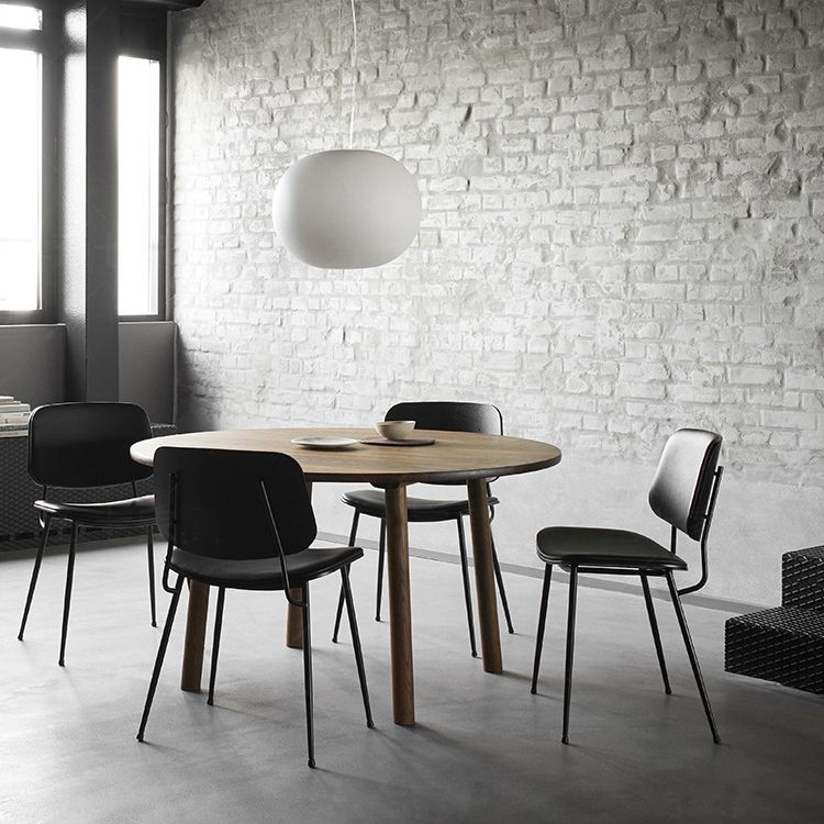 Industrial Upholstered Dining Side Chairs Open Back Dining Side Chairs