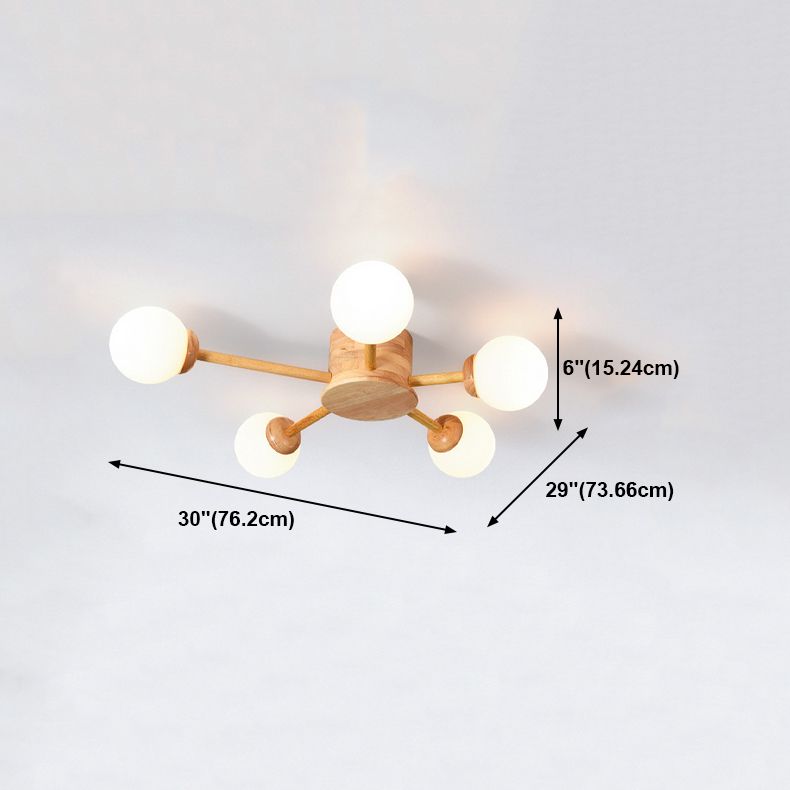 Lámpara de techo semi rascilla moderna