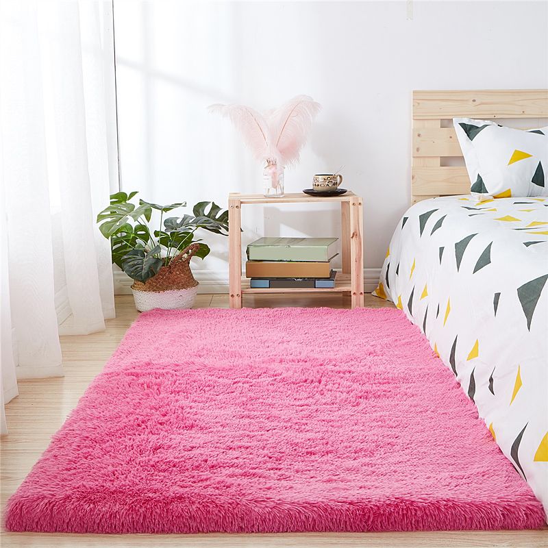 Chic Solid Color Area Rug Plush Modern Area Carpet Non-Slip Backing Rug for Bedroom