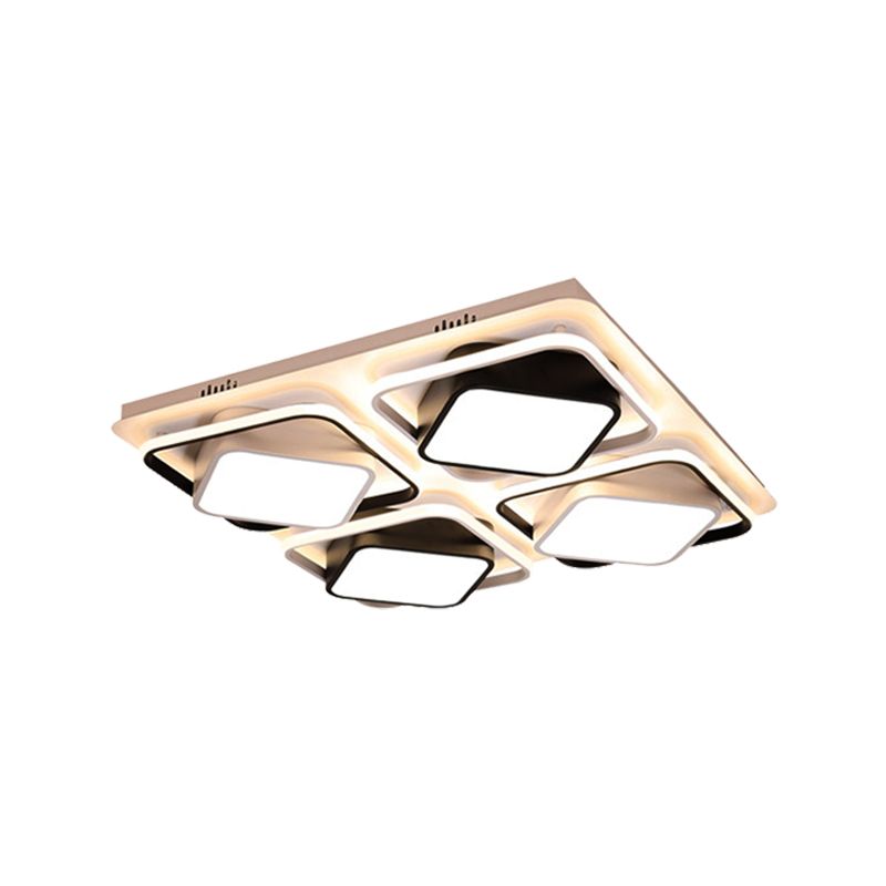 Negro y blanco de cubo Flushmount Light Modern Simple Led Indoor Rush Mount Light light in Third Gear, 27,5 "/41" W