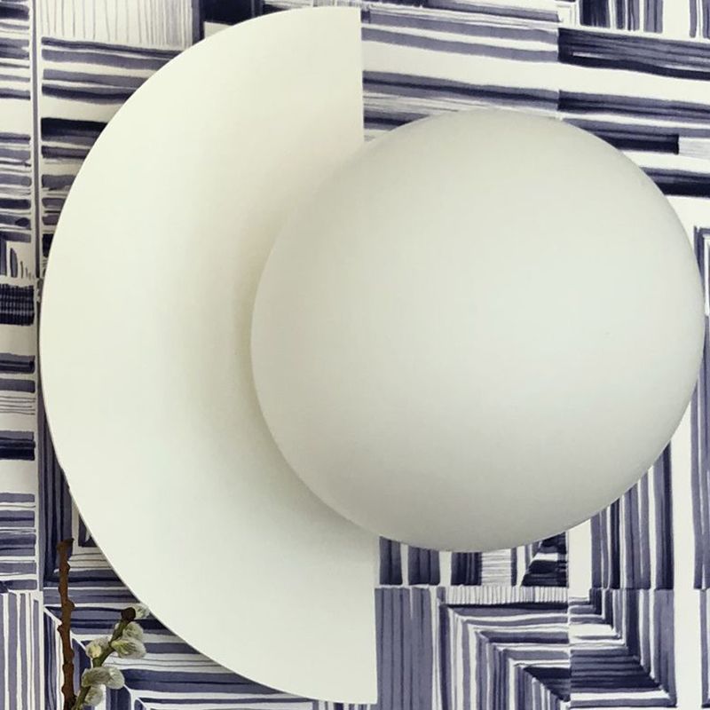 Ball Wall Lighting Fixtures Modern Style Glass 1 Light Wall Lamps