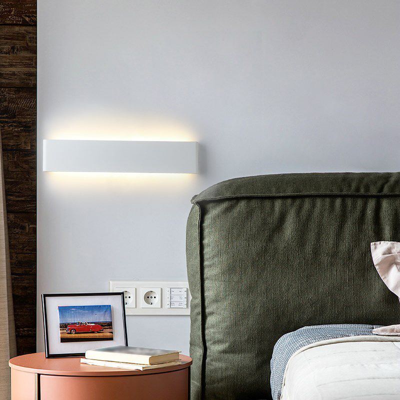 1 Light Metal Wall Sconce Modern Style Linear Shade Wall Mounted Lighting