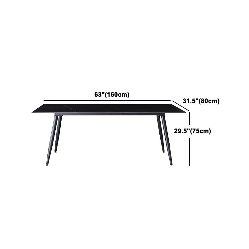 Designer Style Sintered Stone Dining Set Rectangle 1/2/5/7 Pieces Dining Area Table Set