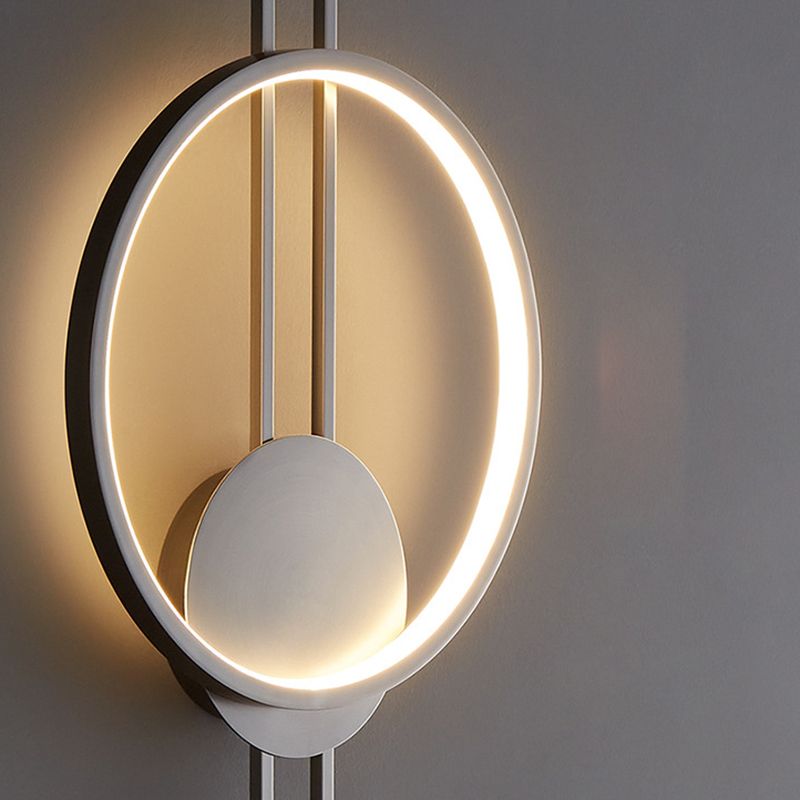 Single Contemporary Golden/Black Wall Mounted Sconce LED Linear Wall Light for Hallways