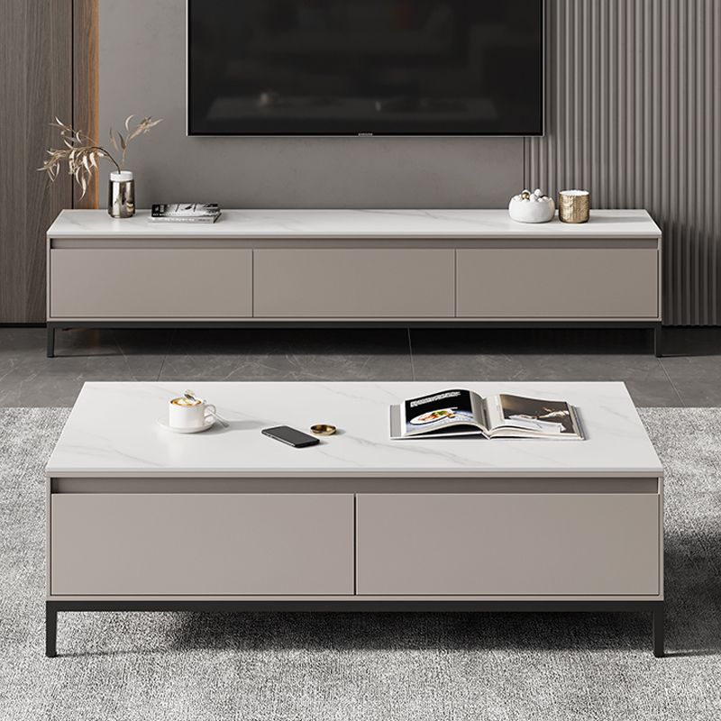 No Distressing Rectangle Cocktail Table Slate Single Coffee Table