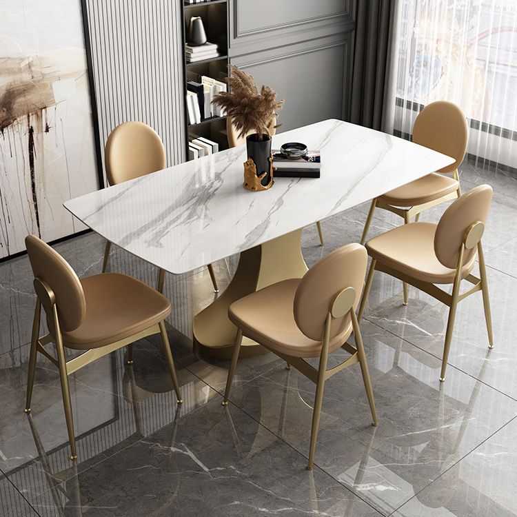Designer Style 1/4/5/6/7 Pieces Rectangle Dining Set Sintered Stone Top Dinette Table Set