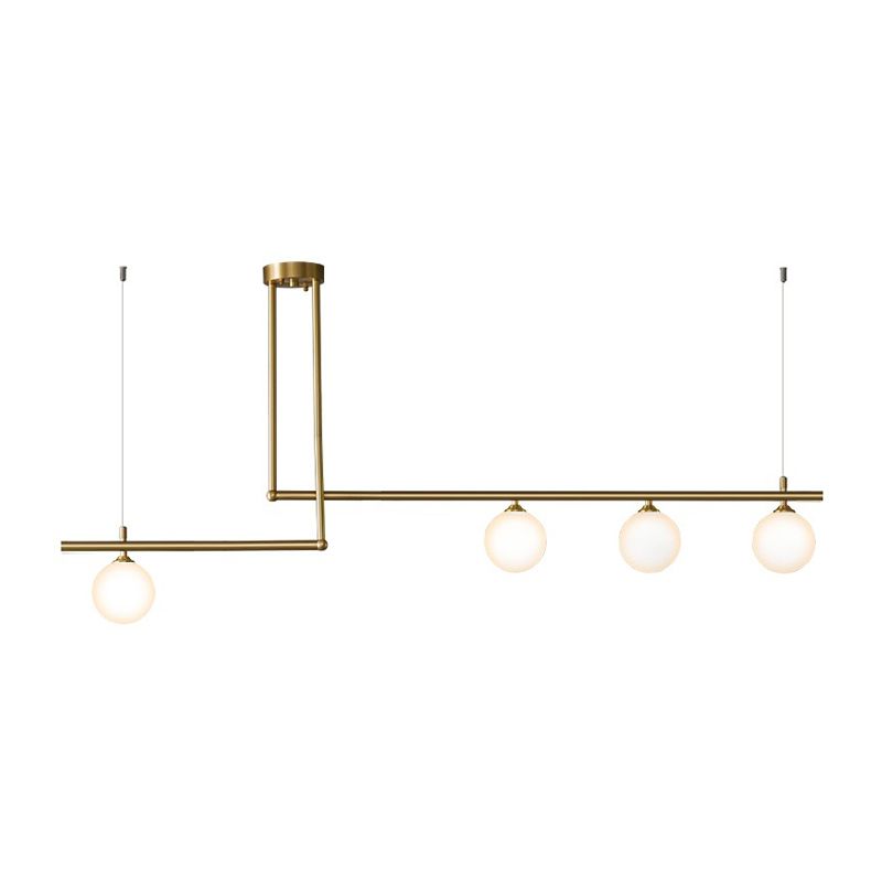 Simple Island Lighting Fixture Glass Hanging Light for Dining Room