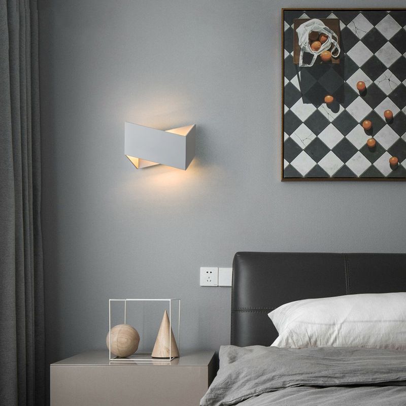 Contemporary Aluminum Wall Light Geometric 8.5" Wide Wall Sconce for Bedroom