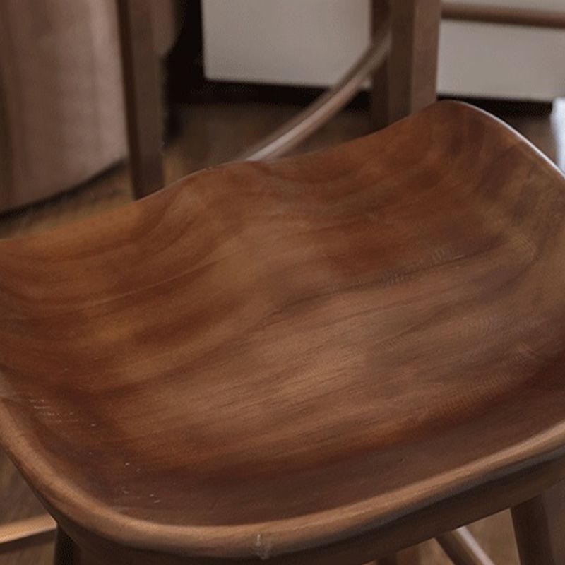 Solid Wood Bar Stool Modern Backless Counter Stool for Dining Room