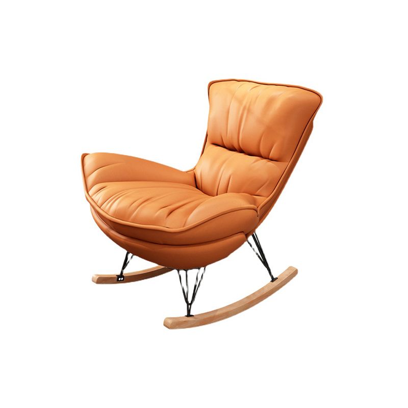 Modern Style Nursery Rocking Chair Indoor Sofa Rocking Chair with Cushion and Ottoman