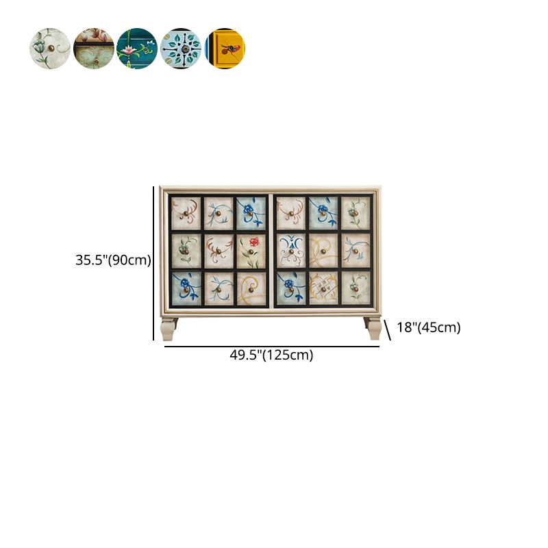 Mid-Century Modern Knobs Chest with Turned Legs Accent Chest