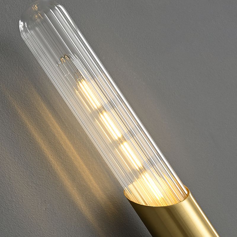 Glass Cylinder Shape Wall Lighting Modern Style Wall Light Sconce