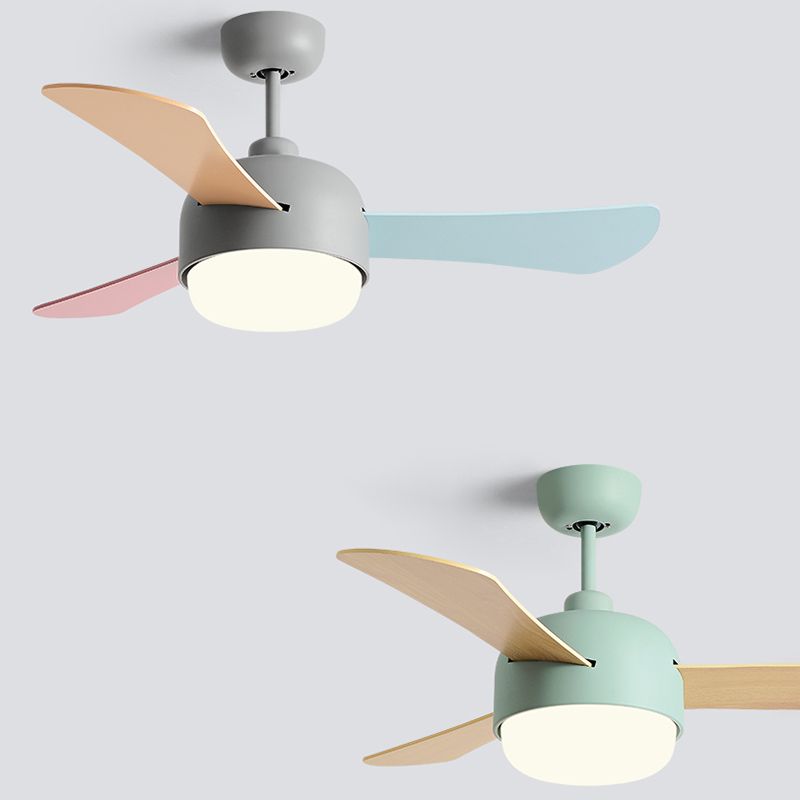 Modern Style Ceiling Fan Lamp Metal 1 Light Ceiling Fan Lighting for Study