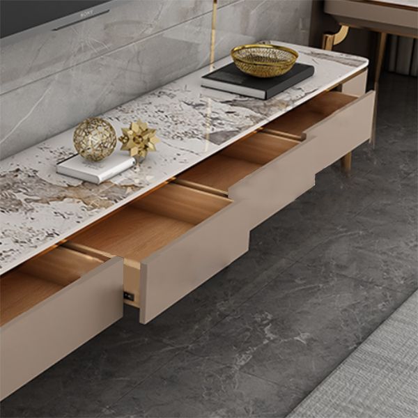 Stone TV Media Stand Contemporary Stand Console with Drawers